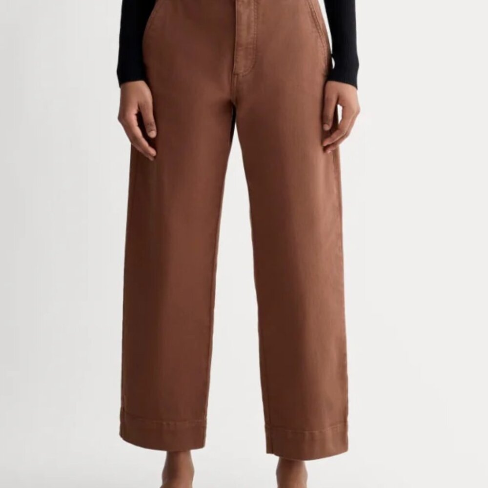 Everlane Utility Straight-Leg Pant Reddish Brown - Size 6